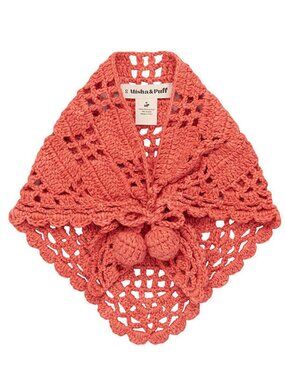 NWT Misha & Puff crochet kerchief, melon (cotton)